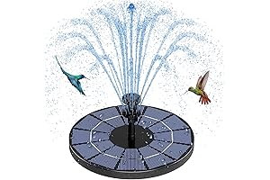 Potente Fuente Solar AISITIN 3,5 W Exterior para Jardín con Batería Recargable, Decorativa y Autonóma