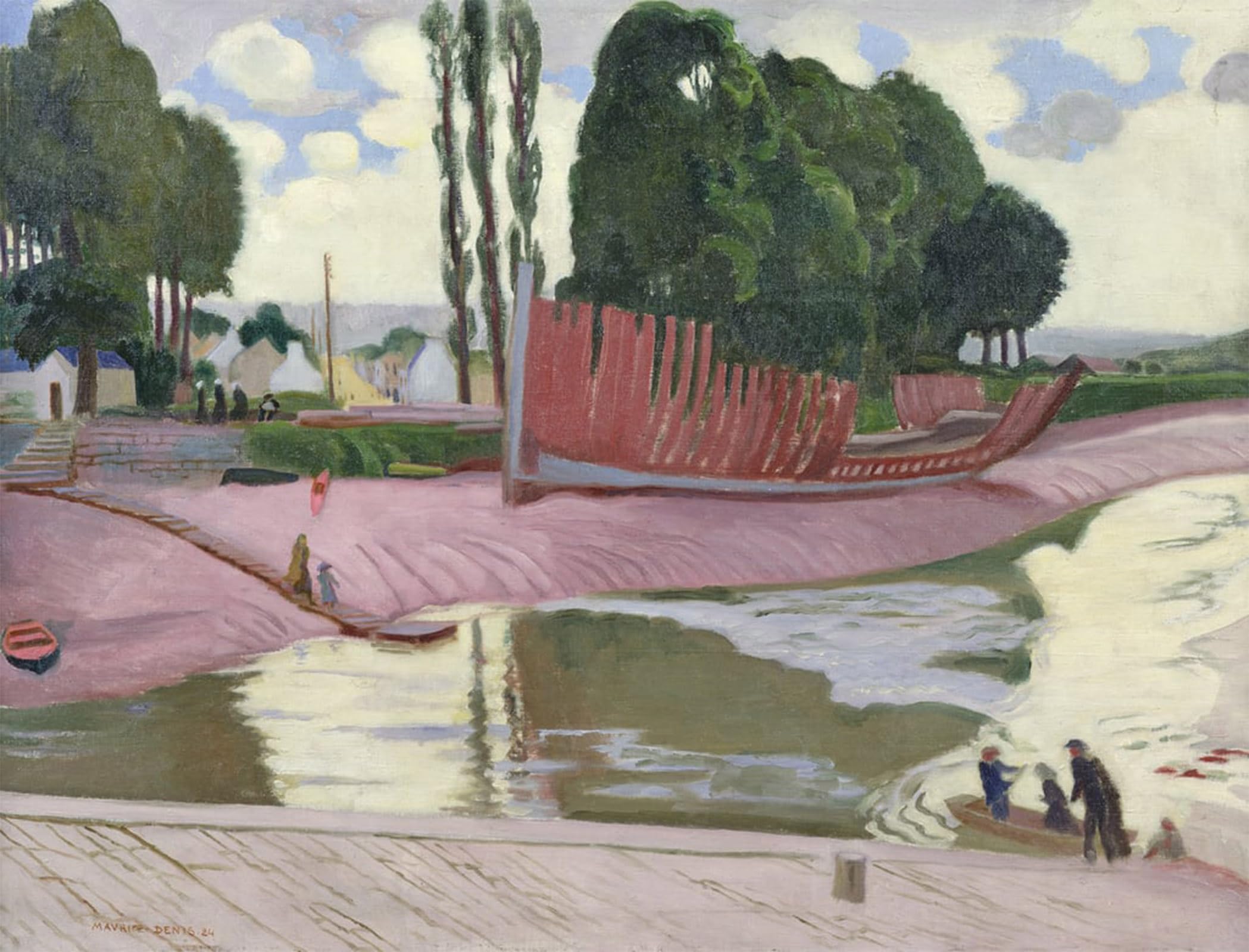 POSTERIIk Vintage Art Print Images Pictures Print Landerneau River by Maurice Denis Modern Colour Posters for Office Home Decor 60x90cm
