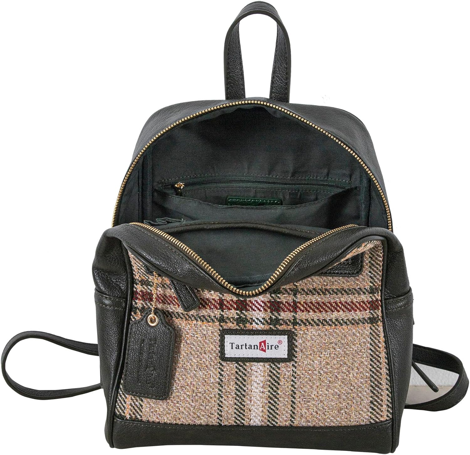 Vintage Laptop Backpack for Women Plaid Casual Fashion Travel Bags with Large Capacity School Bookbags Red Green - Image 9
