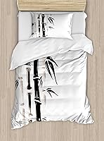 Vista 233 de Ambesonne Juego de funda de edredón color menta, líneas onduladas horizontales a rayas blancas abstractas de tonos suaves, exhibición de arte