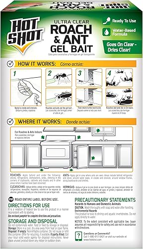 Miniatura 10 de Hot Shot Ultra Clear carnada para cucarachas y hormigas transparente