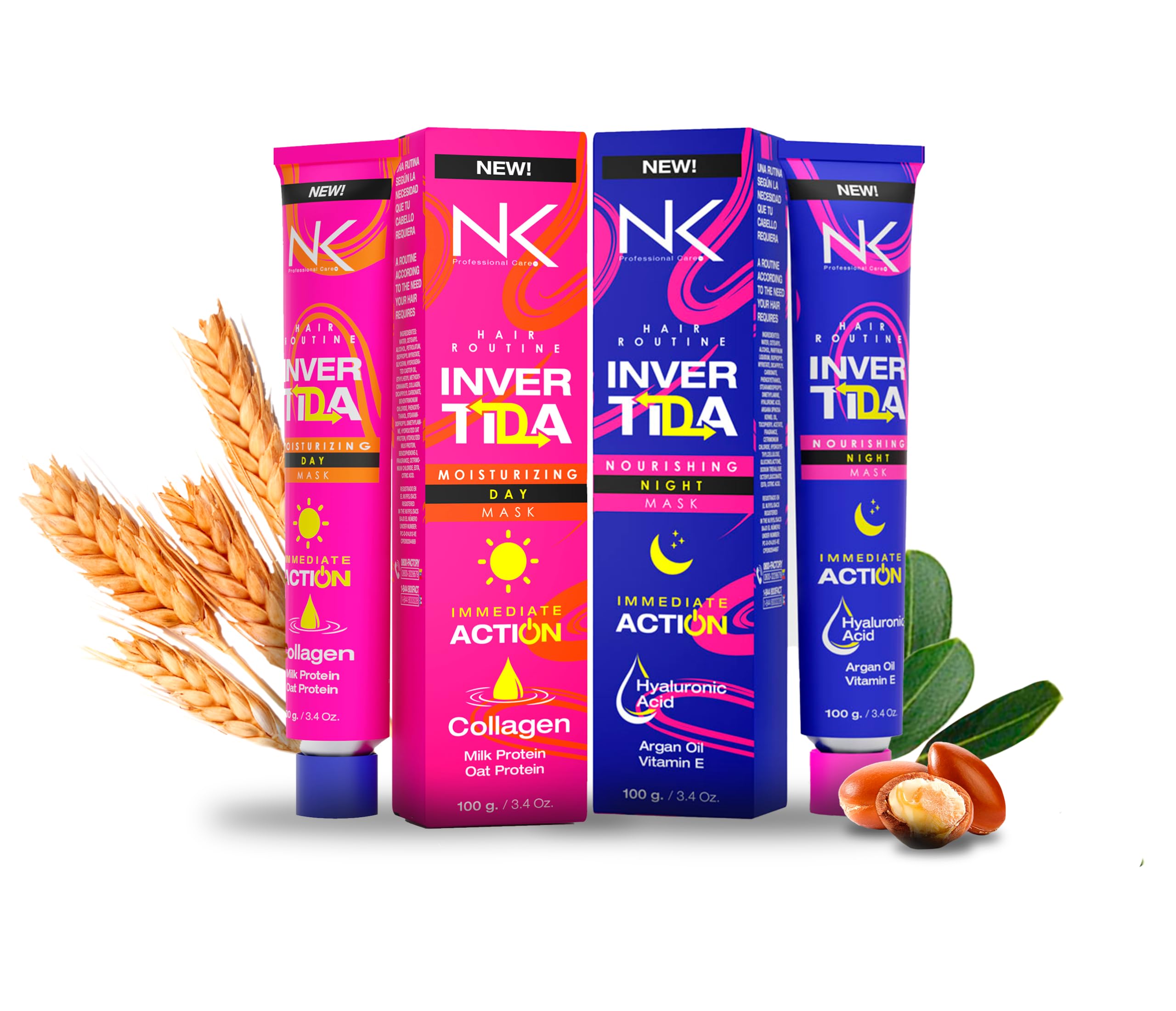 nkページ　美容液セット Amazon.com: NK Nourishing Hair Mask Kit – Argan Oil, Hyaluronic