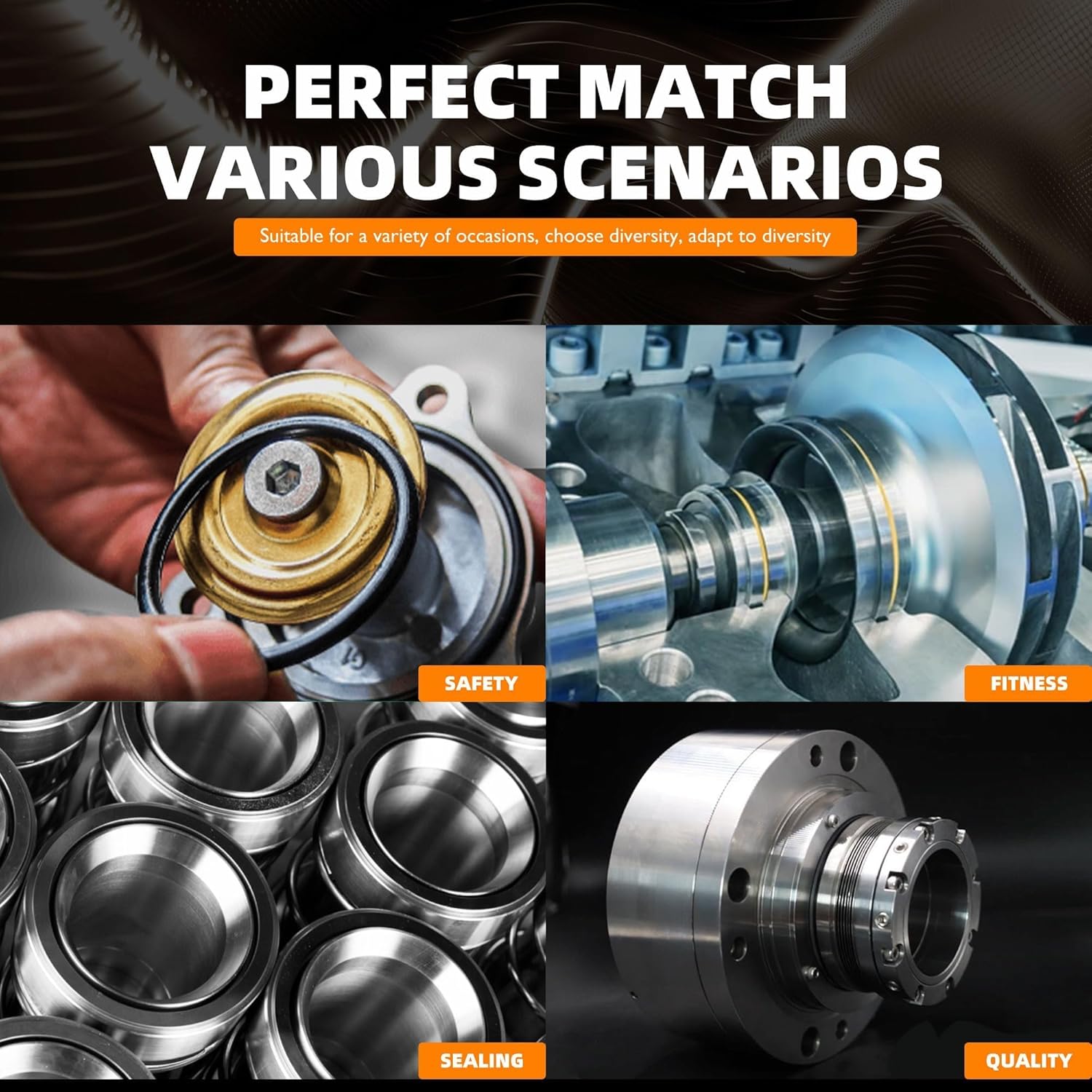 HiSport 50381 Outer Axle Knuckle Tube Dust Seal & Inner Tube Seal & Snap Ring & Needle Bearing & Thrust Washer Seals Kit Compatible with Ford 1998 1999 2000 2001 2002 2003 2004 Replace 50491 2019816