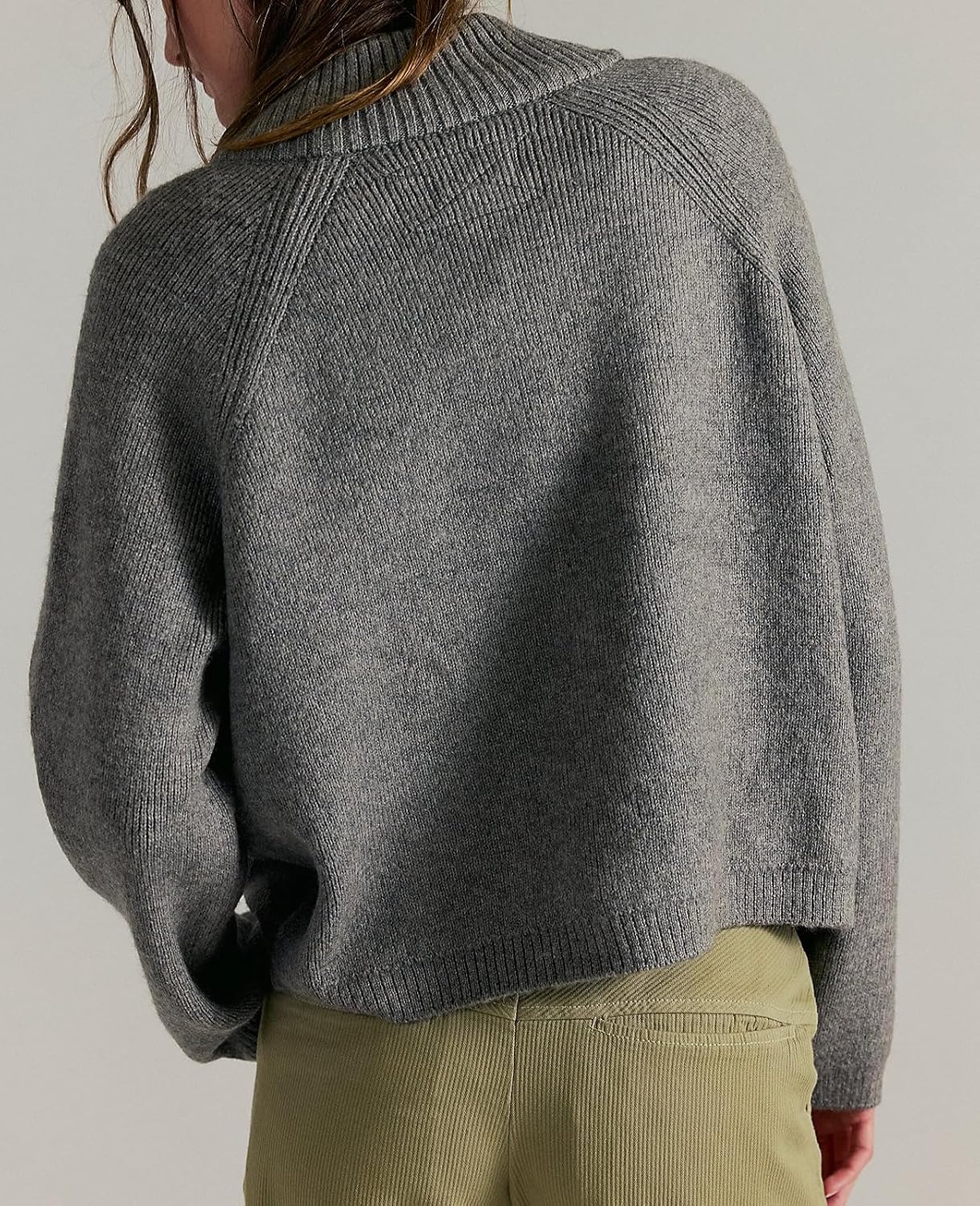 Gnveub Zip Up Sweaters for Women Long Sleeve Chunky Knit Sweater Jackets Cropped Cardigans Outerwear Coats with Pockets - Image 5