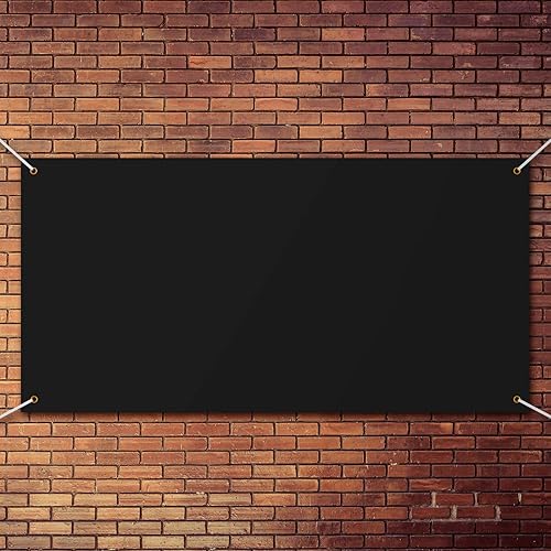 Pancarta grande y letreros en blanco de poliéster, tela Oxford, pancarta con cuerda colgante para pared interior, exterior, fácil de colgar,