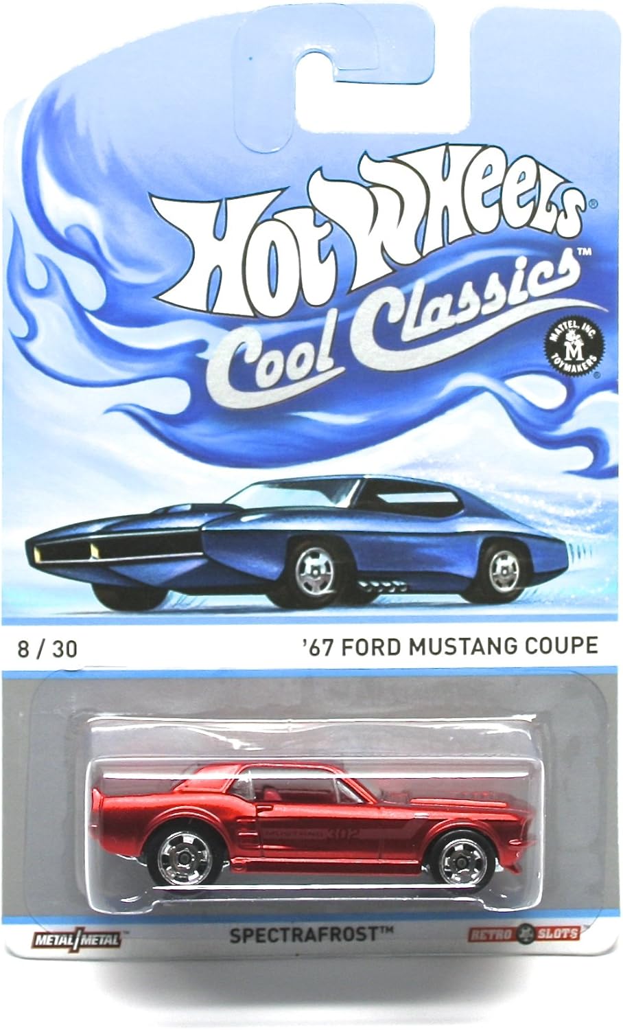Hot Wheels '67 Ford Mustang Coupe (RED) 8 of 30 Spectrafrost 2013 Cool Classics Die-Cast Vehicle