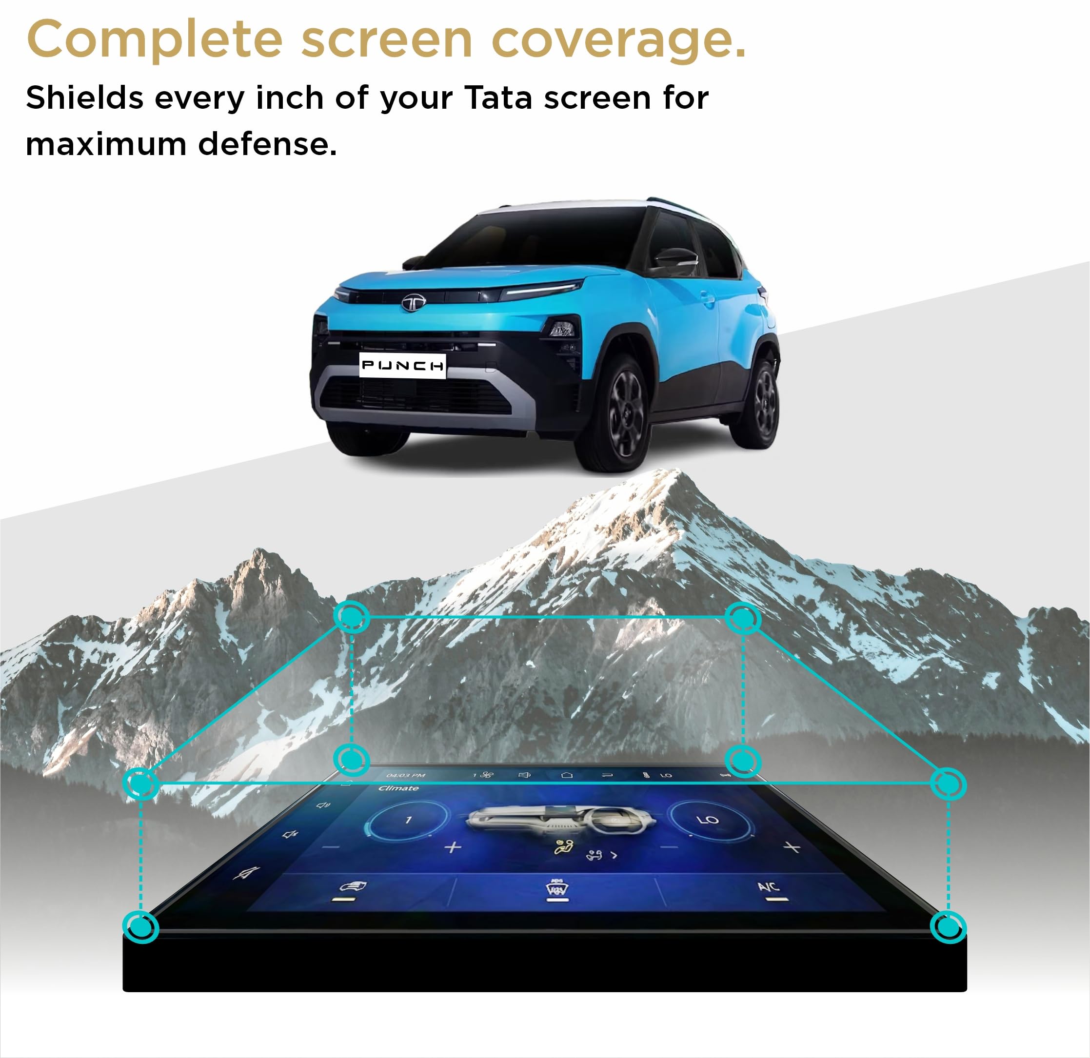 SPARTAN SHIELD [3 PACK] SCREEN GUARD For TATA PUNCH 2026 Facelift || Pure+ | Pure+S | Adventure | Adventure S || 10.25-INCH [THIN BEZEL] INFOTAINMENT TOUCHSCREEN + 4-INCH INSTRUMENT CLUSTER + STEERING Protector | Water Resistant | HD Clear | High Touch Sensitivity | Digital Car Music Stereo Accessories 2026+ [Not Tempered Glass] — Amazon image 5