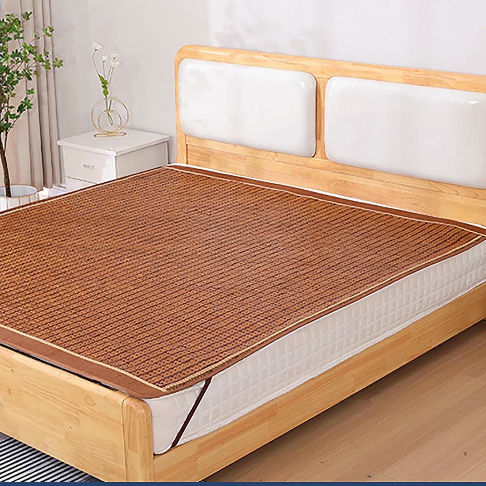 Materassino rinfrescante, pieghevole, in tessuto a raffreddamento rapido, per uso domestico, design in rattan per un sonno confortevole