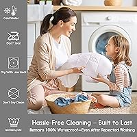 Vista 8 de Protector de Colchón King – Almohadilla de Colchón Impermeable para Incontinencia – Cubierta Suave, Transpirable, Lavable con Fuertes Correas