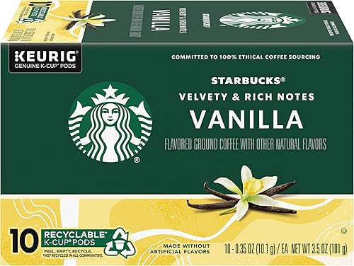 Miniatura 10 de Starbucks Cápsulas K-Cup de café molido saborizado, Cinnamon Dolce, colección Signature de café molido saborizado, K-Cups reciclables, 10 cápsulas
