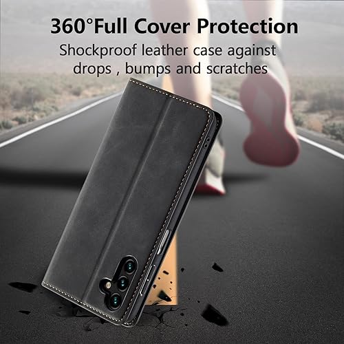 Miniatura 4 de EYZUTAK Funda de cuero PU premium para Samsung Galaxy A54 5G, cierre magnético, funda protectora con función atril, ranura para tarjeta en efectivo,