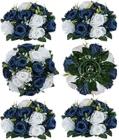 Vista 41 de BLOSMON Bolas de Flores para Bodas, Centros de Mesa de Rosas, 2 Piezas, Flores Artificiales Negras, Bolas Florales Colgantes, Decoración de Arreglos