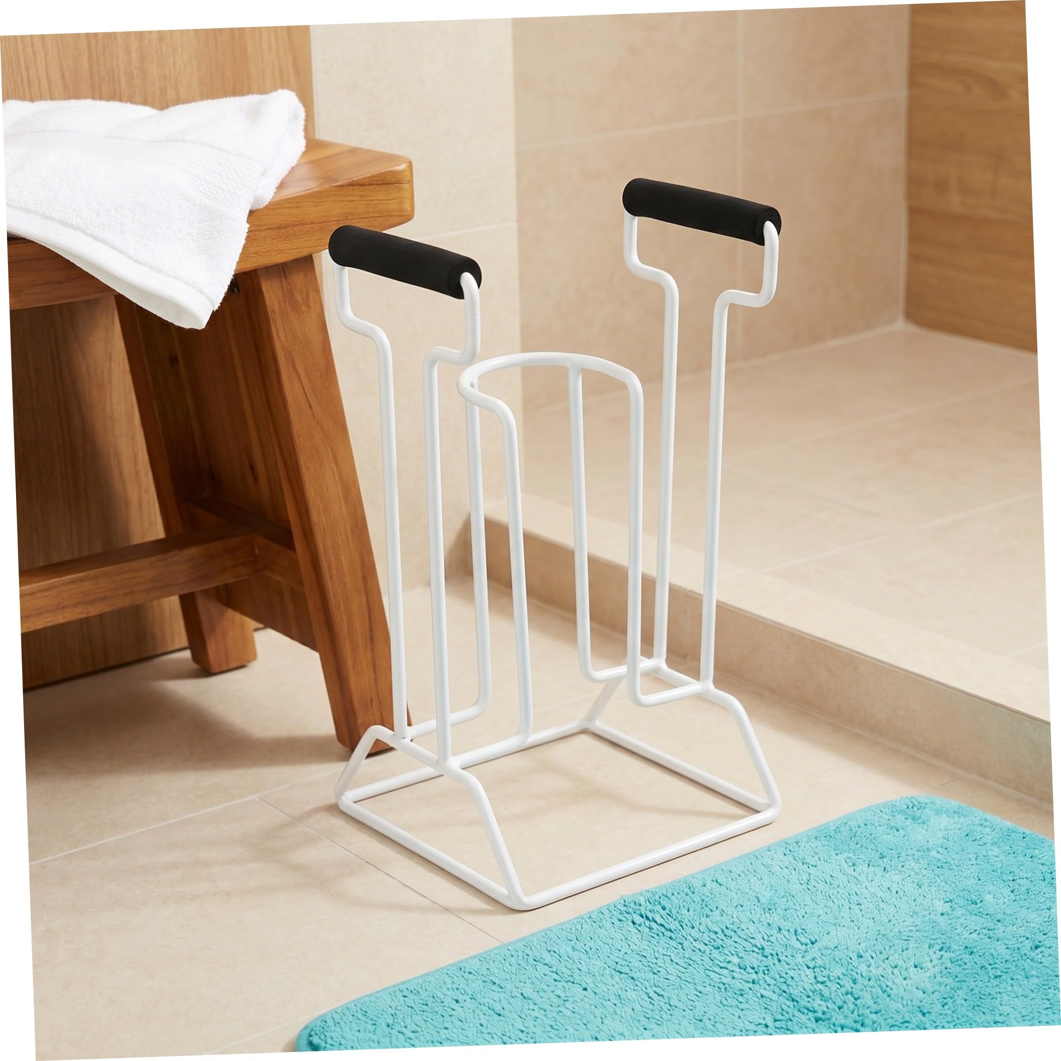 Ayuda para Poner Calcetines, Ayuda Calcetines, sin Agacharse, Mango Ajustable, Hierro, Espuma y Plástico, 36x21x17,3cm, para Personas Mayores en Silla de Ruedas Casa