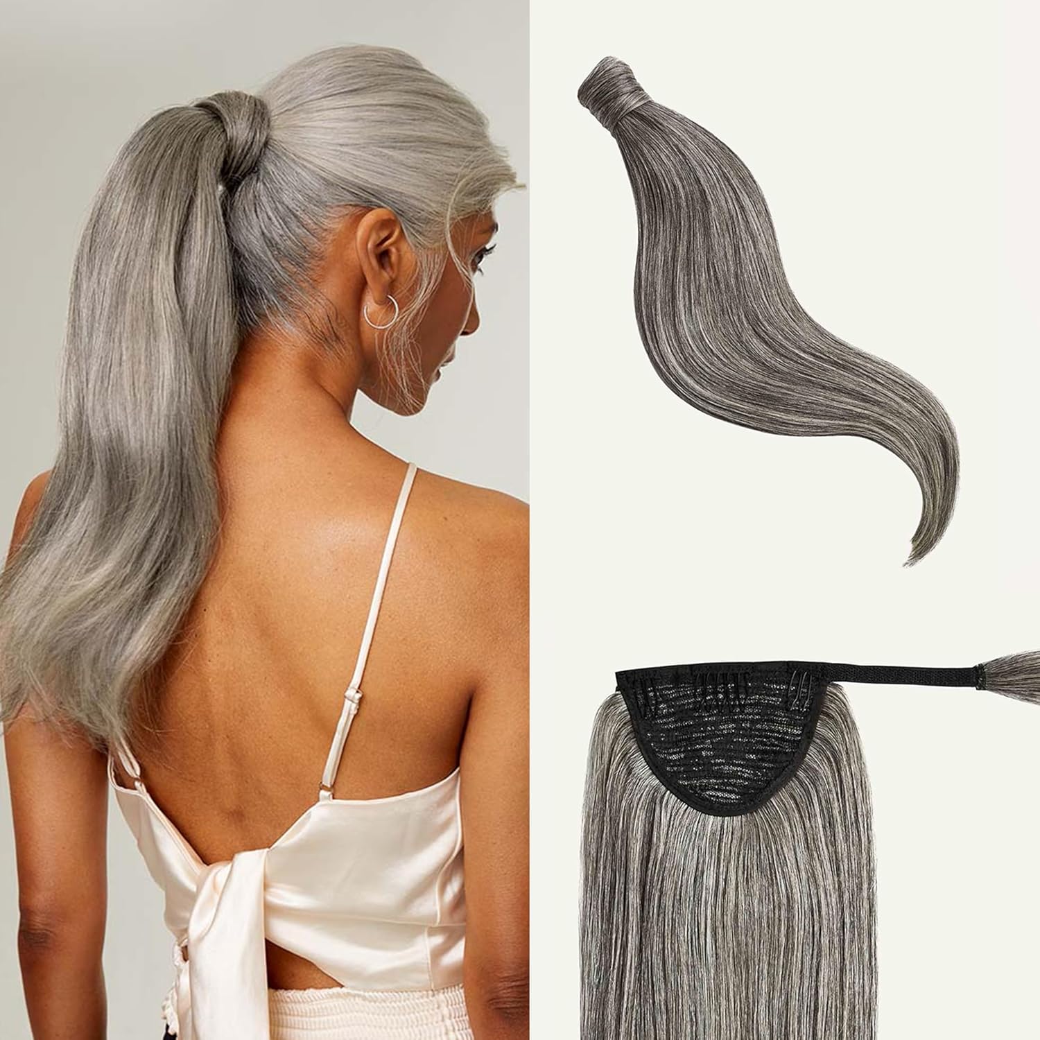 Luxy Ponytail Clip-In Hair Extensions, 100% Remy Human Hair