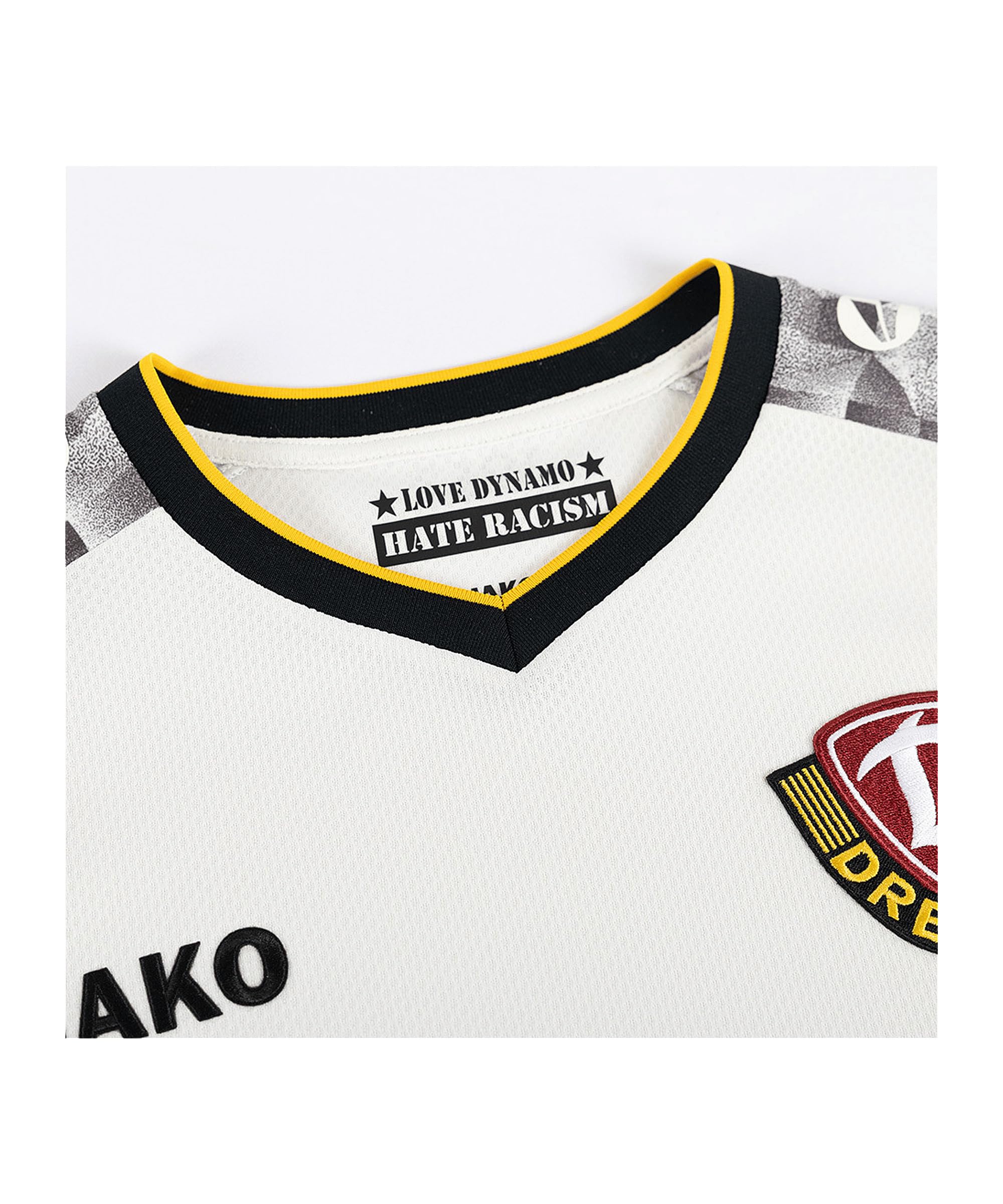 JAKO Dynamo Drezno trykot Away 2026/2027, kolor biały, uniseks