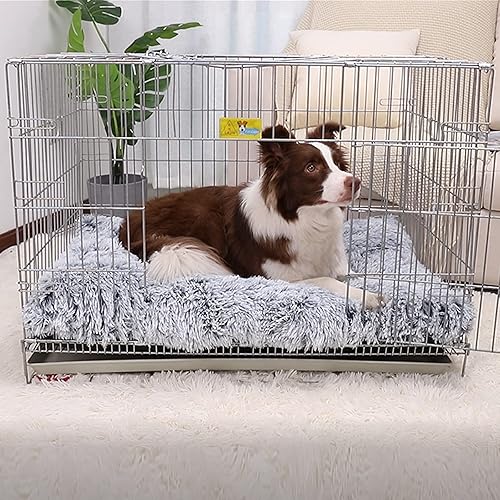 Miniatura 4 de Vonabem Cama para perro, extragrande, camas suaves de felpa para perros XL, almohadilla de jaula, lavable, 41 pulgadas de largo x 27 pulgadas