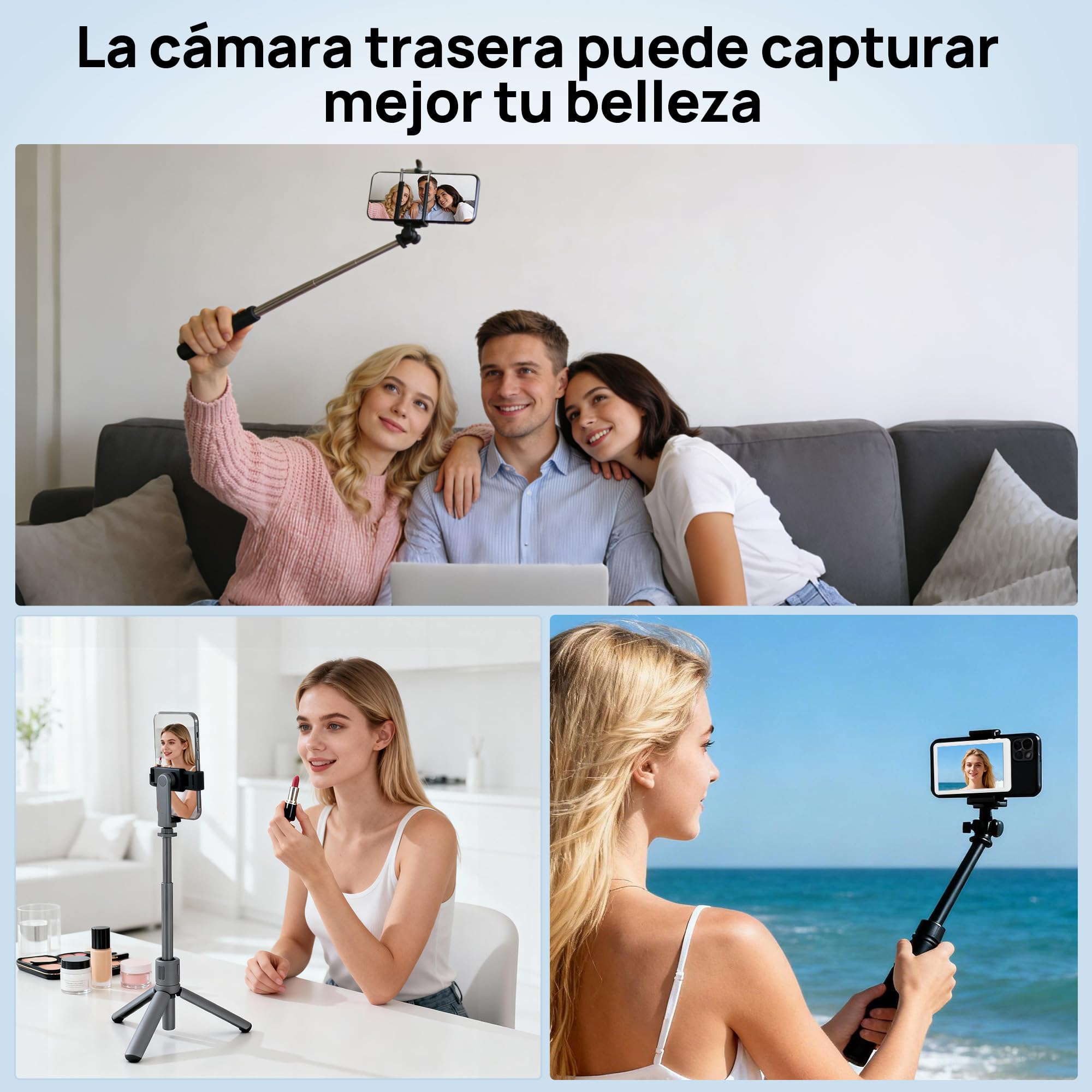 Teléfono Magnético Vlog Selfie Pantalla Grabación Inalámbrica Cámara Trasera Selfie Pantalla con Control Remoto Bluetooth