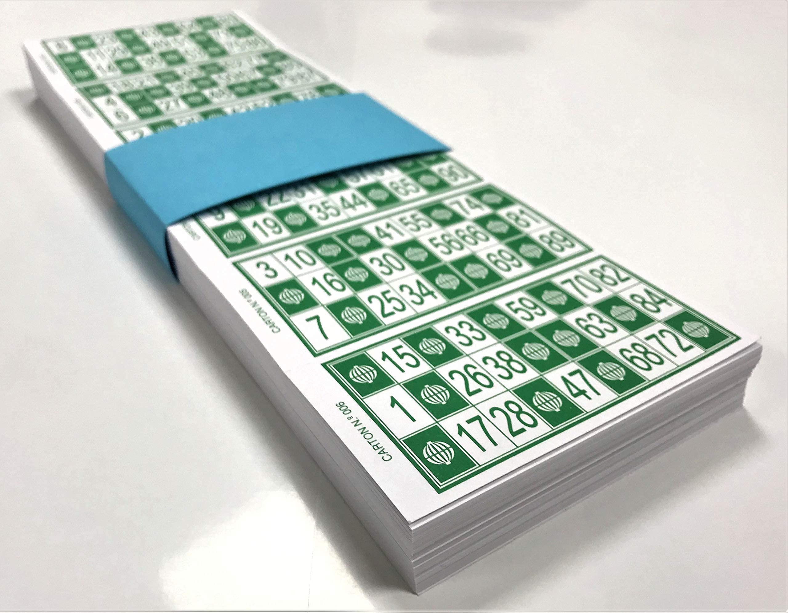 Genérico 600 Cartones para Bingo Tradicional De 90 Bolas (Verde)