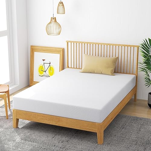 wOod-it Full Mattress, Fiberglass Free 6/8/10/12 inch Size Bed Mattresses in A Box, Pressure Relief Gel Memory Foam, Made in USA for Guest Room, Kids Room, Medium Firm, 75" L x 54" W