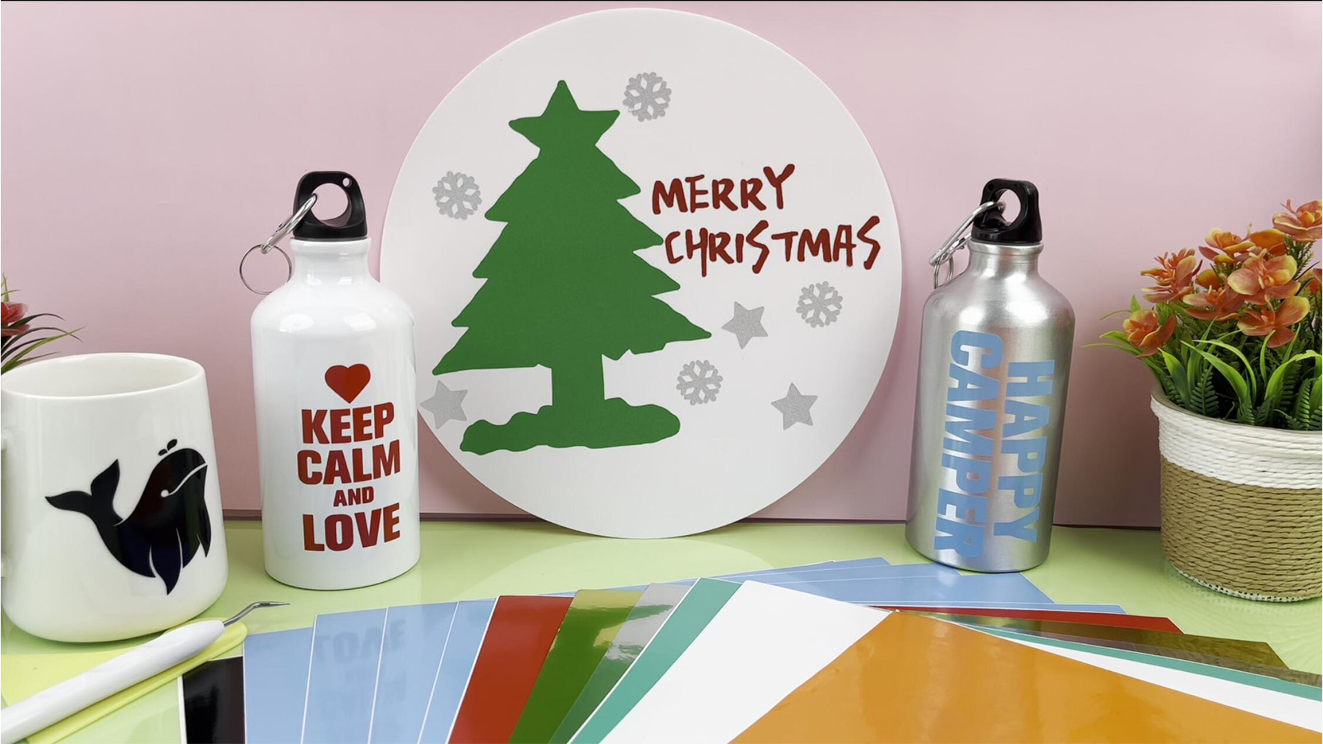 39 Fogli Vinile Adesivo Permanente - 35 Fogli 30,5x20,5 Cm + 4 Trasferimenti, Colori Assortiti, Per Cricut, Decorazioni Casa, Logo