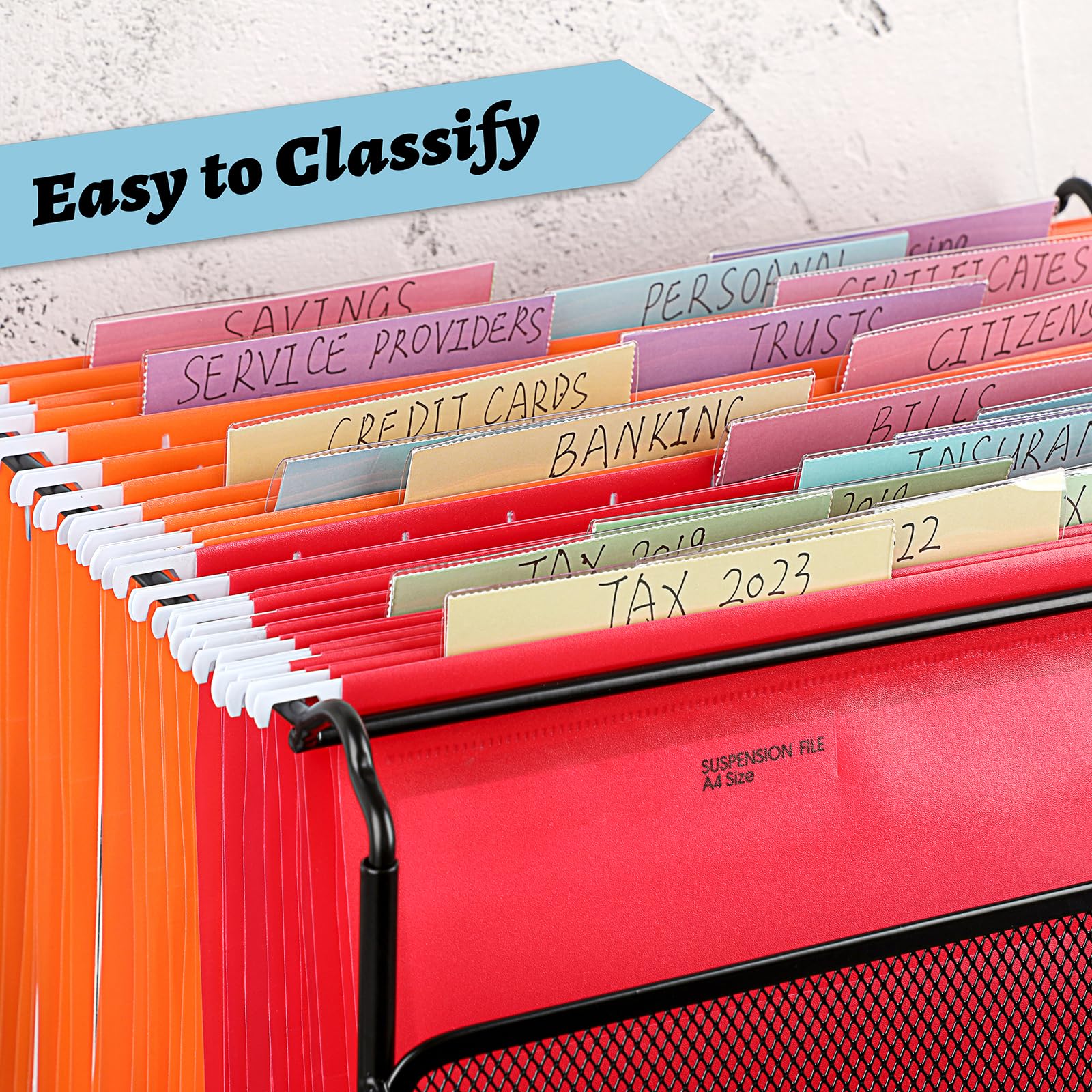 File Tabs 50 Pieces 4 Inch Clear Hanging Folder Tabs Hanging File ...