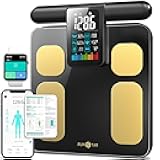RunStar Scale for Body Weight and Fat Percentage, 8 Electrodes High Precision Digital Scale for BMI 28 Body Composition Measurement, Bathroom Smart Scales with Large Color Display FSA&HSA Eligible