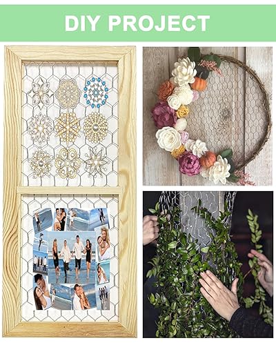 Miniatura 6 de Red de alambre de pollo para aves de corral, 13.7 x 157 pulgadas, valla de jardín para animales, alambre de pollo para manualidades, valla de malla