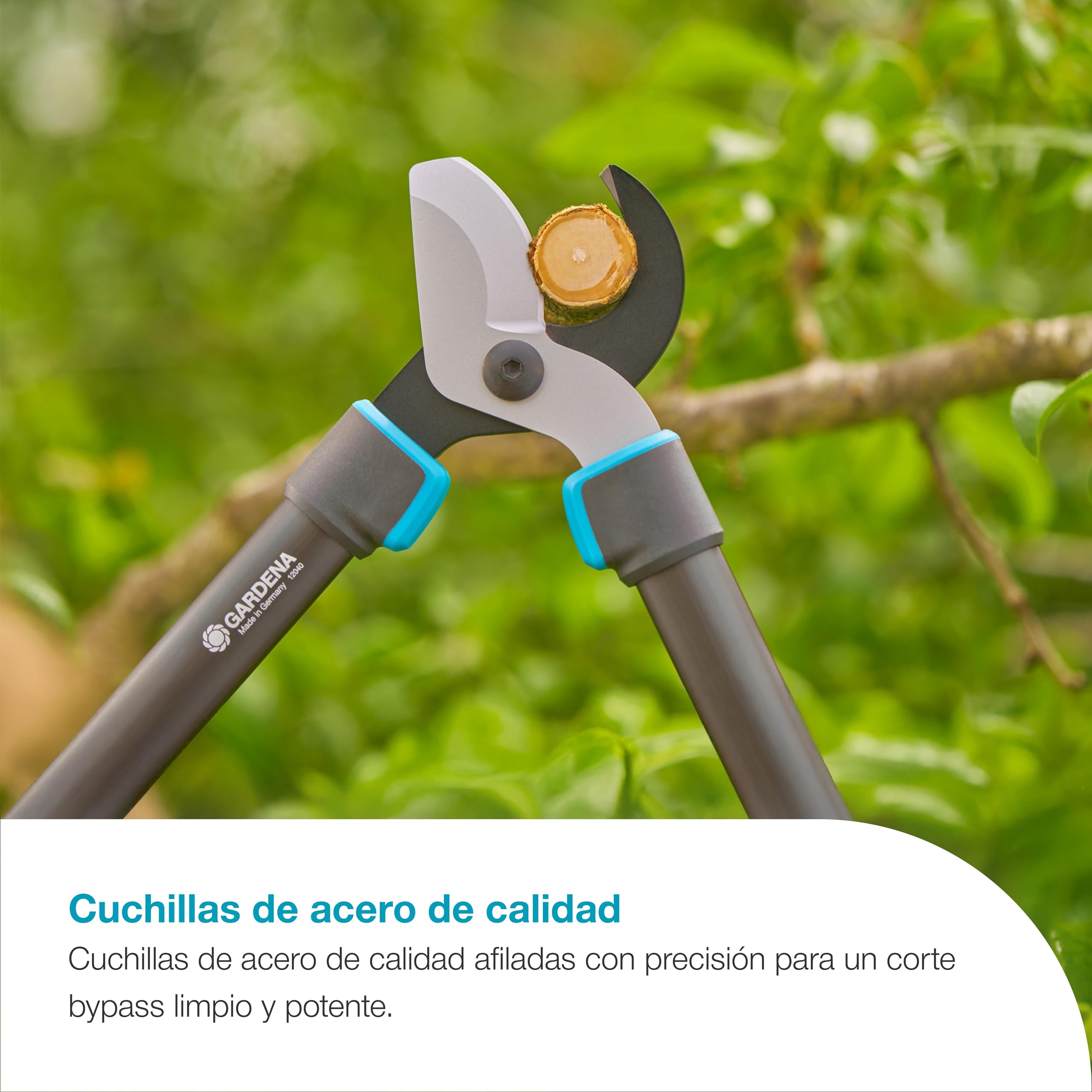 Gardena TeleCut Pro S Tijeras de podar: tijeras de podar telescópicas para madera fresca de hasta 50 mm, extensibles hasta 670 mm, cuchillas con afilado de precisión (12040-88)
