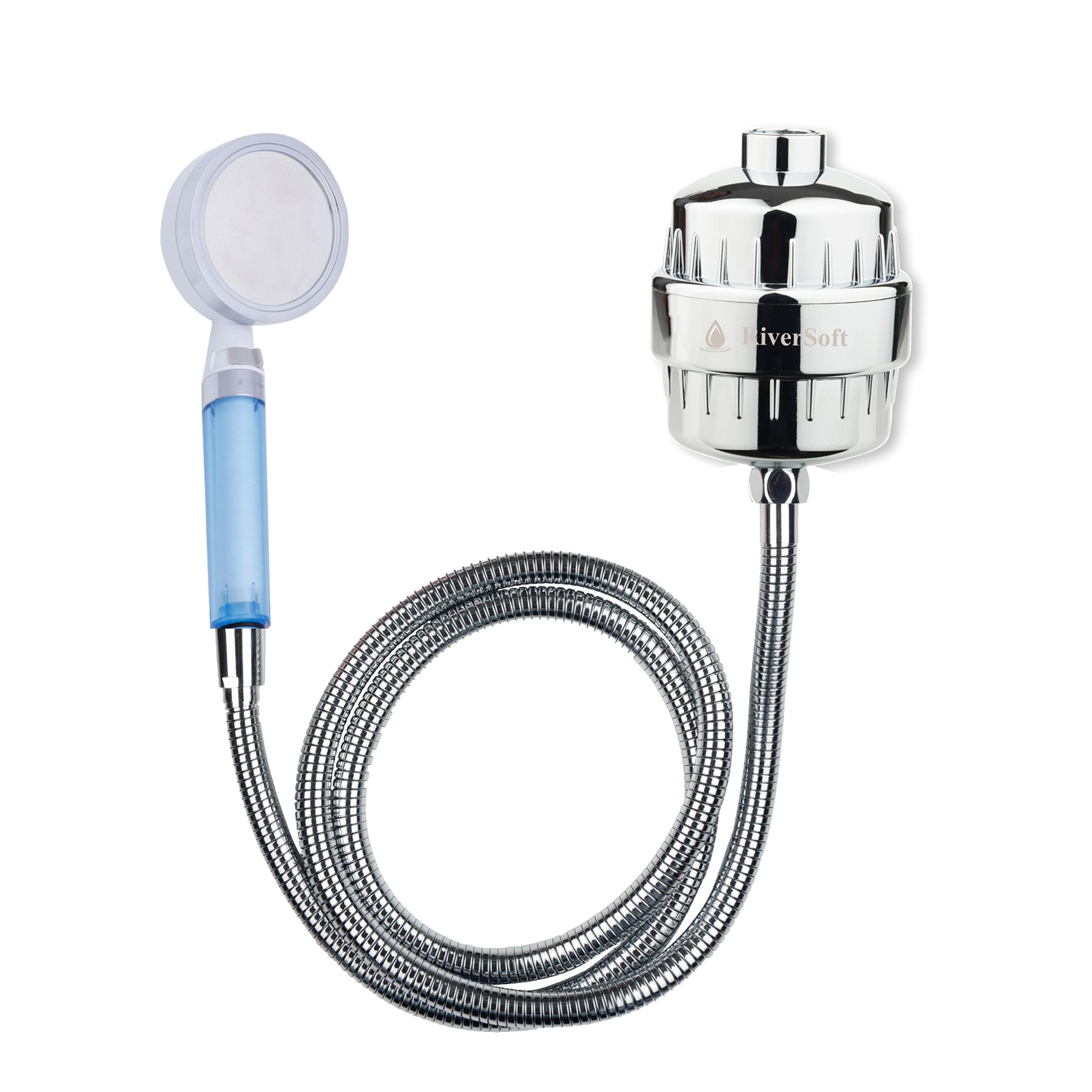 RiverSoft Combo pack handshower filter, Hose 1.5 m with Bliss-15 shower-tap filter for high hardness water |Water softener for bathroom (ABS, Chrome, Pack of 1) (B0BL6S2S6Q) Amazon Price History, Amazon Price Tracker