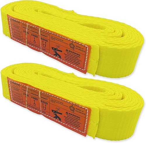 Miniatura 13 de Correa de 1 capa de correas de elevación de 1 x 4 pies, 1 paquete de correa de red resistente, aparejo móvil de remolque KODIAK STRAPS 1