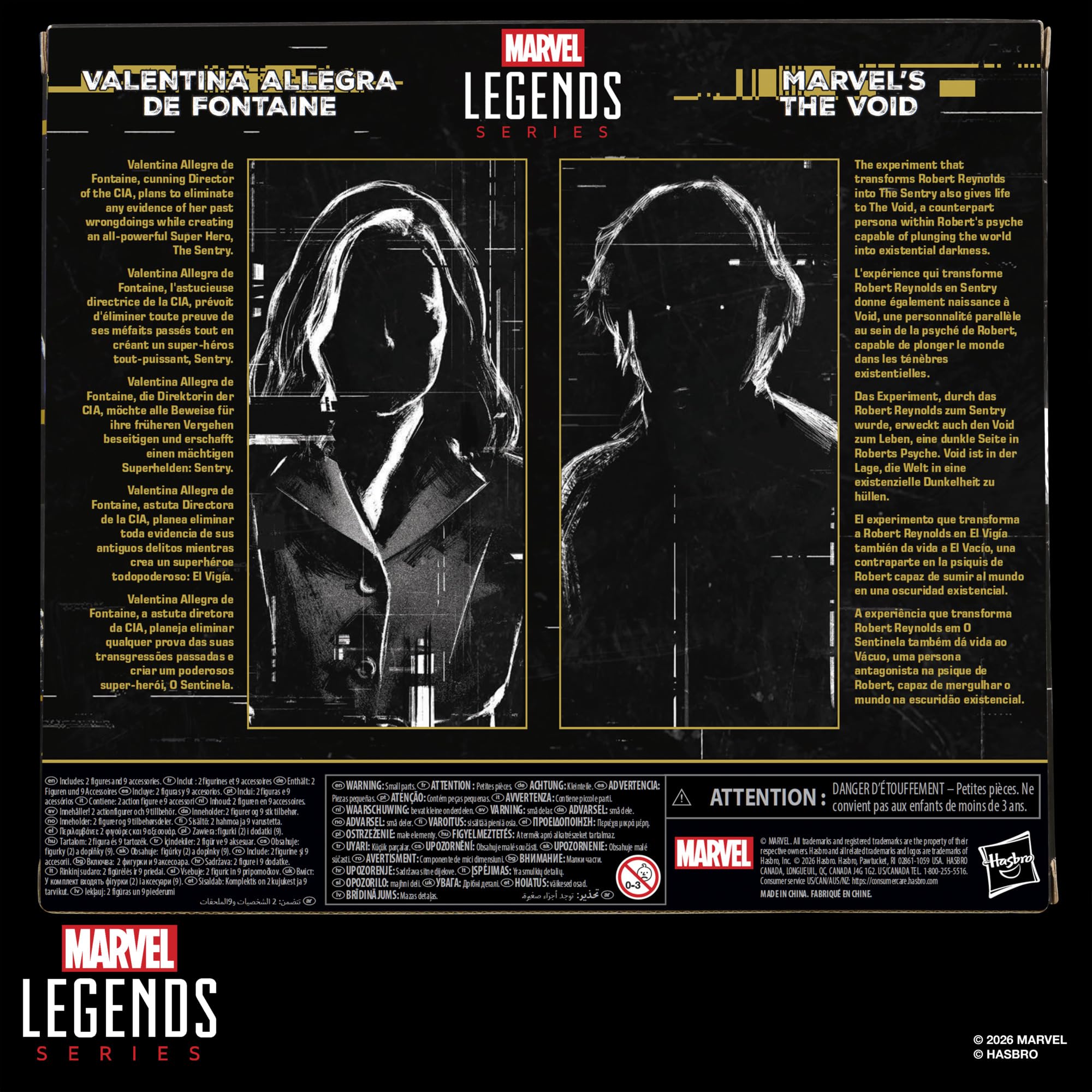 Marvel Legends Series Valentina Allegra de Fontaine und Marvel's The Void 2er-Pack, New Avengers Thunderbolts* Action-Figuren (15 cm) zum Sammeln