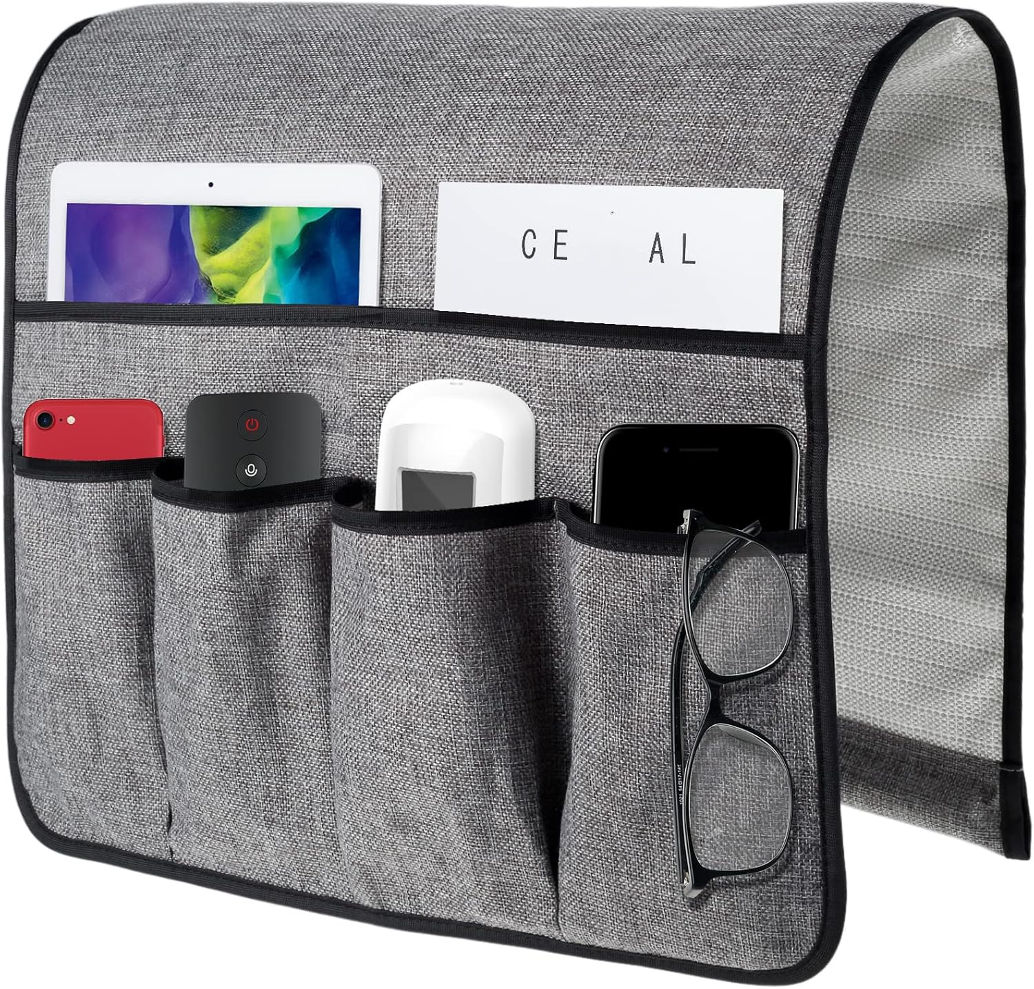 BT Chou Sofa Armrest Organizer, AntiSlip Sofa Armrest Organiser with 6