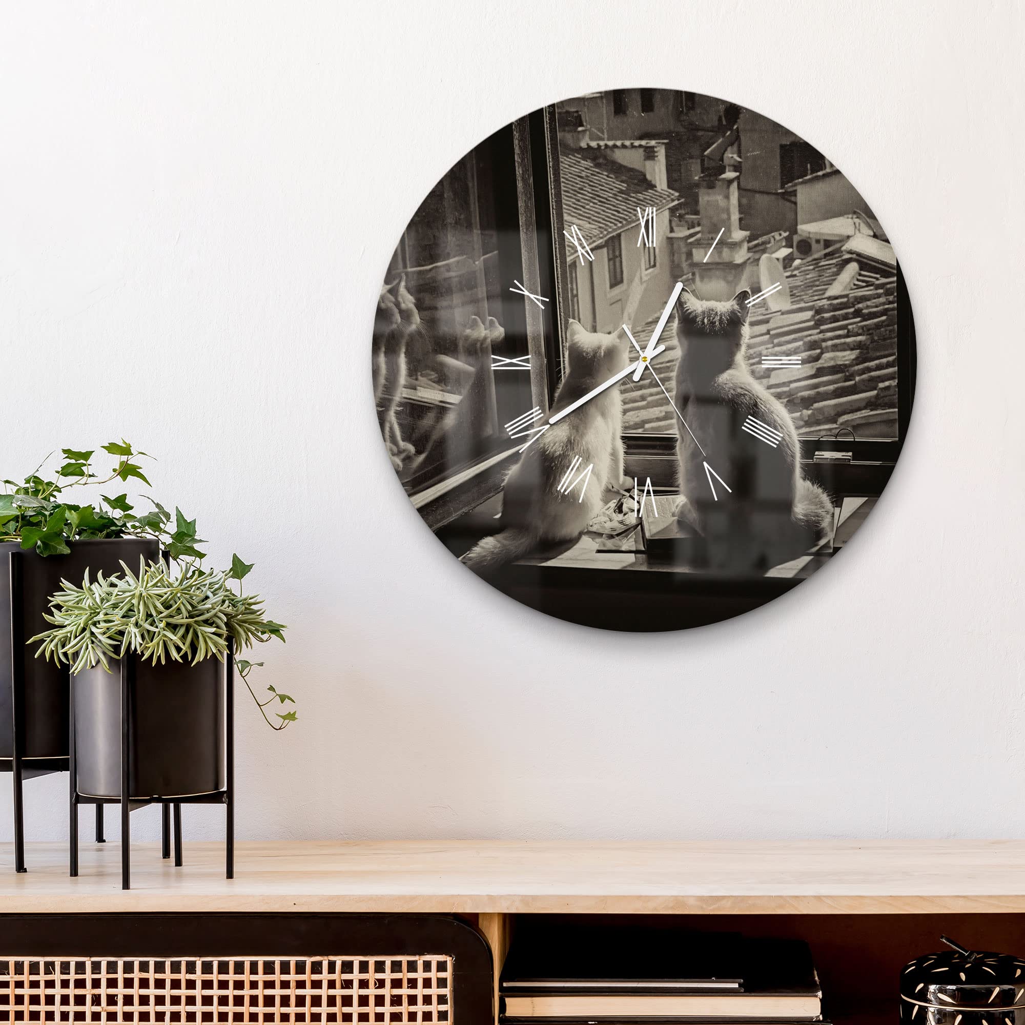 Miroir décoratif rond 50 cm cadre noir – idéal pour salon | Leroy Merlin