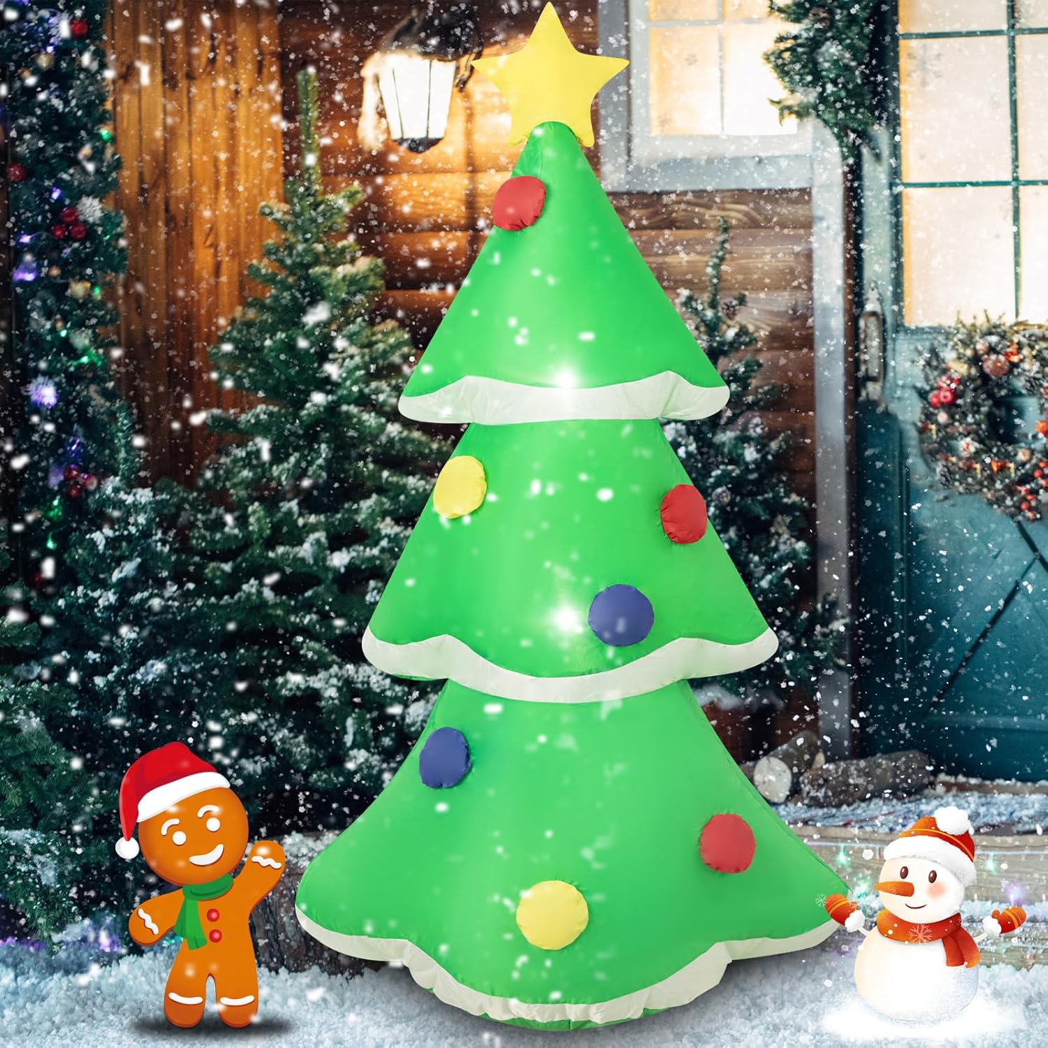 Christmas Inflatables 4 FT Outdoor Decorations, Blow up Tree Yard Decor with Bright LED, Outdoor Christmas Decorations for Yard Garden Lawn Xmas Holiday Decor (4FT Tree) - Image 7