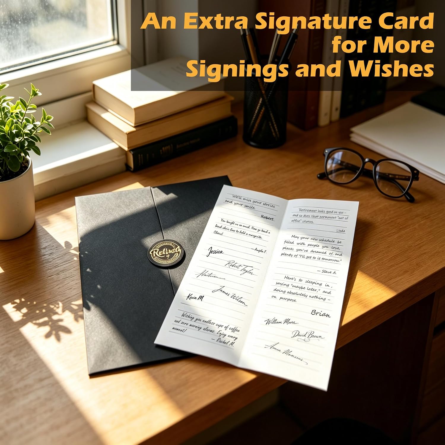 PPRAFDD Black Gold Retirement Signature Card for Men Women
