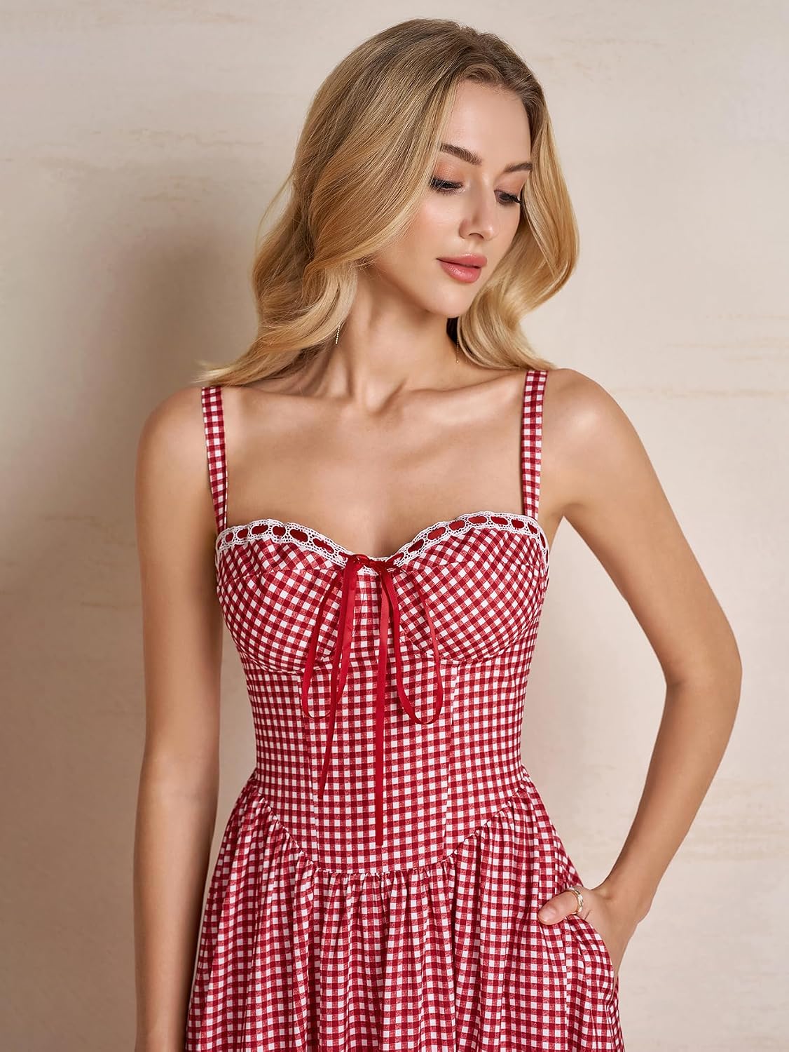 KUTUMAI Floral Corset Midi Summer Wedding Guest Dress for Women 2026