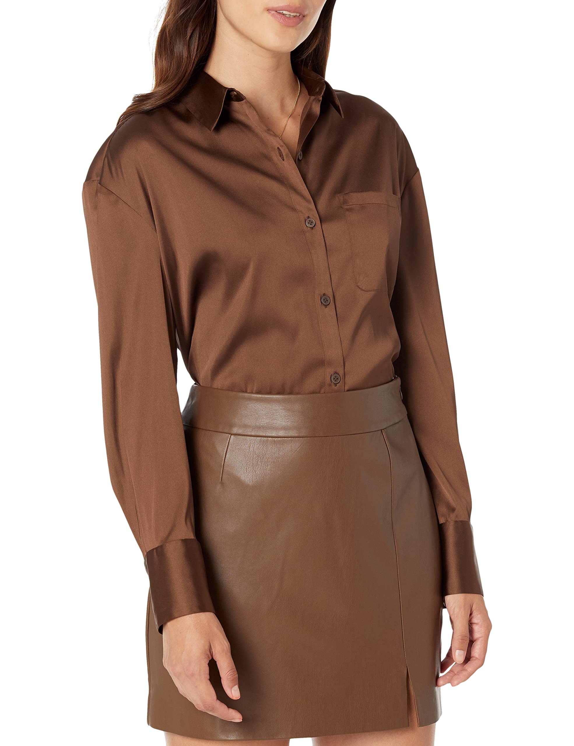 The DropWomen's Logan Oversized Drop-Shoulder Shine Shirt