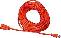 AmazonBasics 50 ft Heavy-Duty Outdoor Extension Cord, 13A 1625W 3-Prong, Indoor/Outdoor Vinyl, Orange ETL Listed