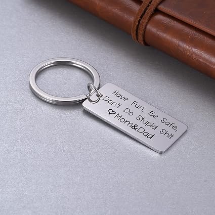 Mutter-zu-Kind Schlüsselanhänger – „Don't Do Stupid Shit“ Geschenk Für Teenager & Fahranfänger