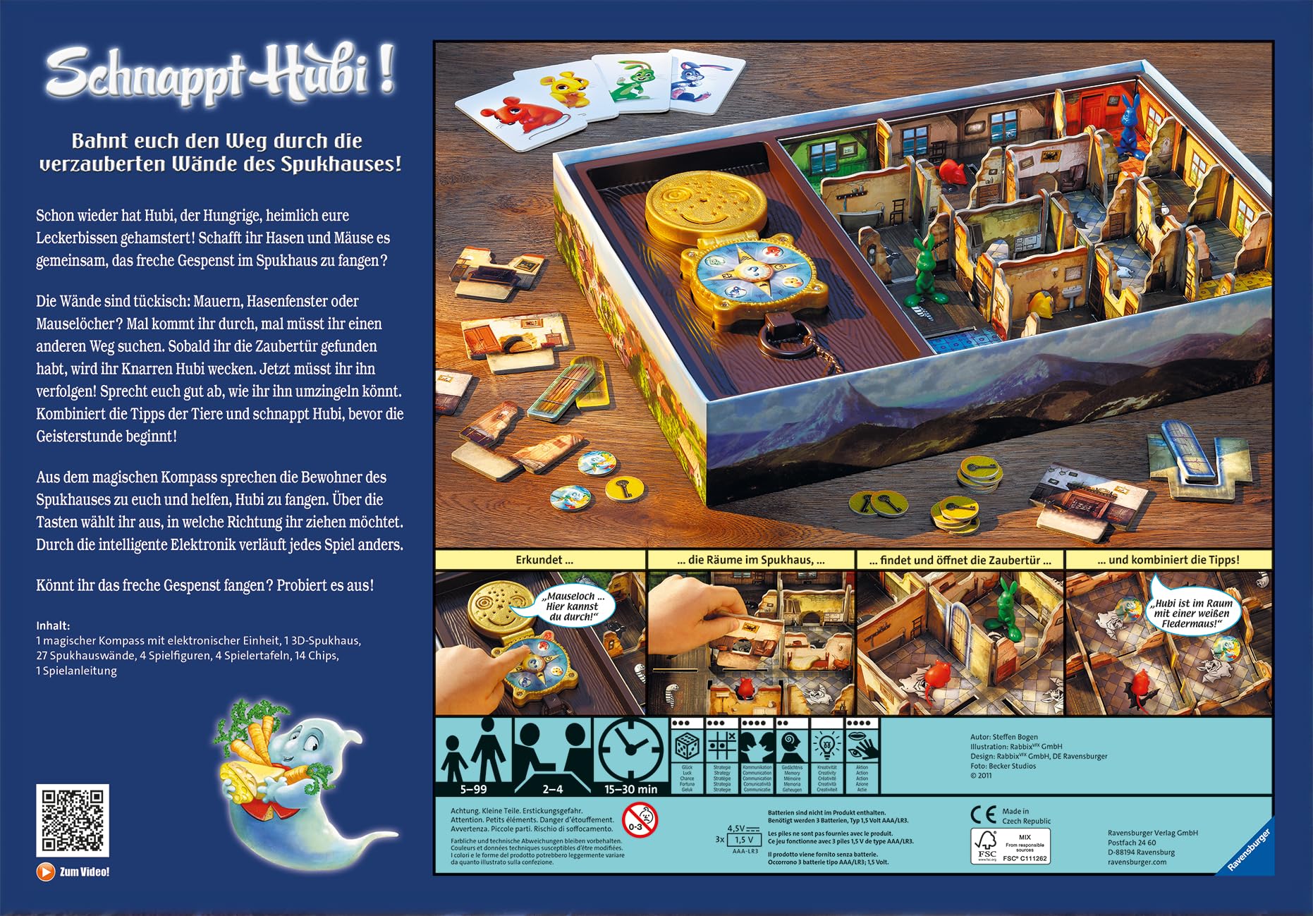 Ravensburger Schnappt Hubi, Gesellschafts- und Familienspiel, für Kinder und Erwachsene, Spiel des Jahres für 2-4 Spieler, ab 5 Jahren