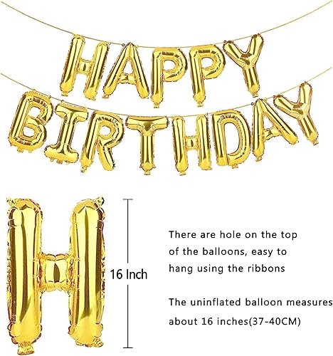 Miniatura 6 de SHUNTAI Globos dorados del número 74, globos dorados de Mylar con letras doradas, globos de feliz cumpleaños, decoraciones de cumpleaños 74 para