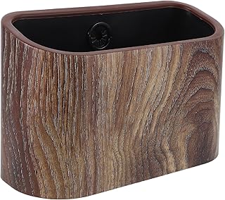 Mini Wall-Mounted Trash Can Small Waste Bin Without Lid Wood Grain Desktop Mini Trash Bin for Office, Hotel, and Home Use