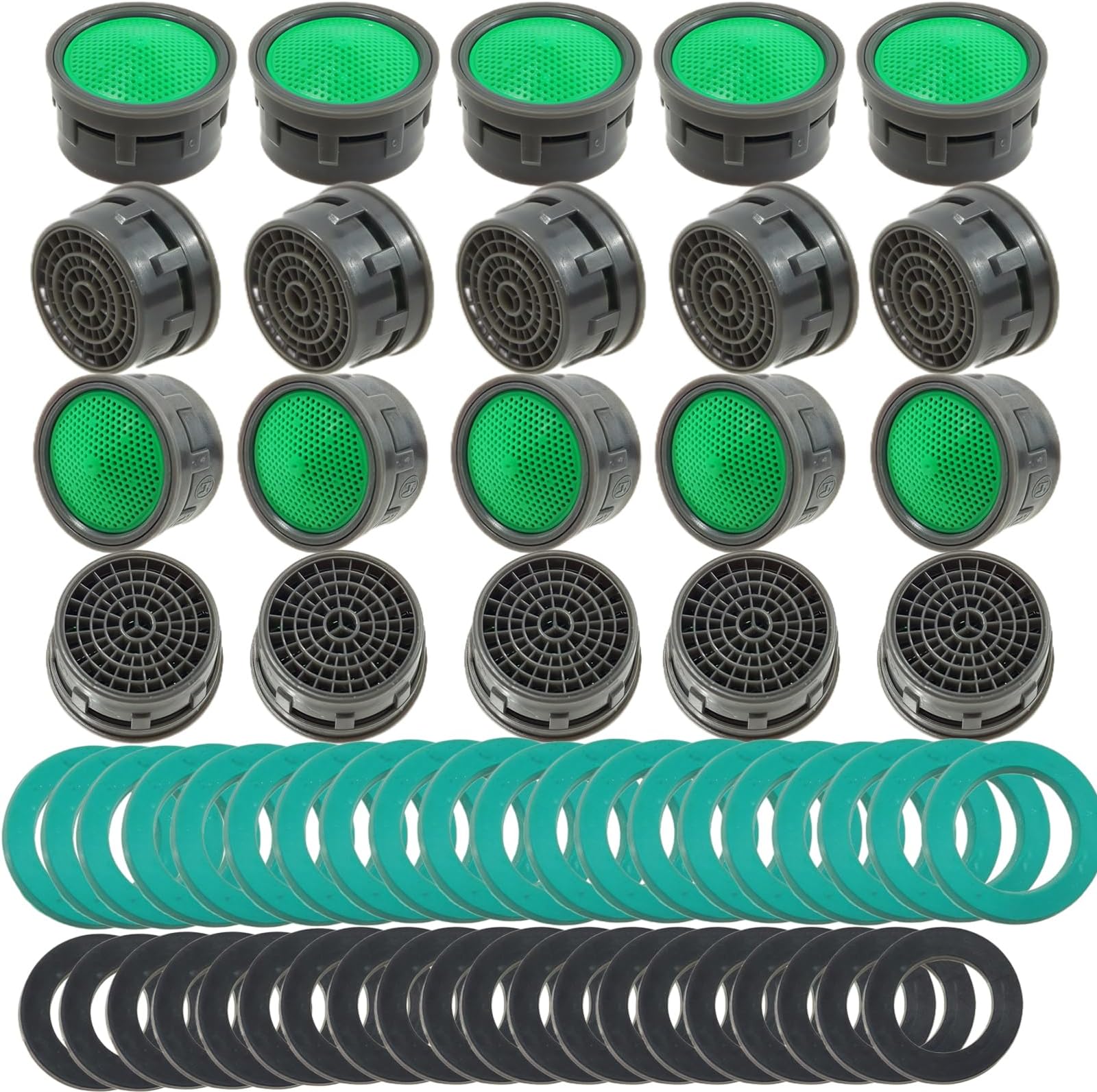 Faucet Air Aerator Replacement Removal Tools for Moen, Water Cache Saving Flow Restrictor Compatibility System, Universal Aerator Set for Kitchen & Bathroom Sinks (22mm & 24mm)