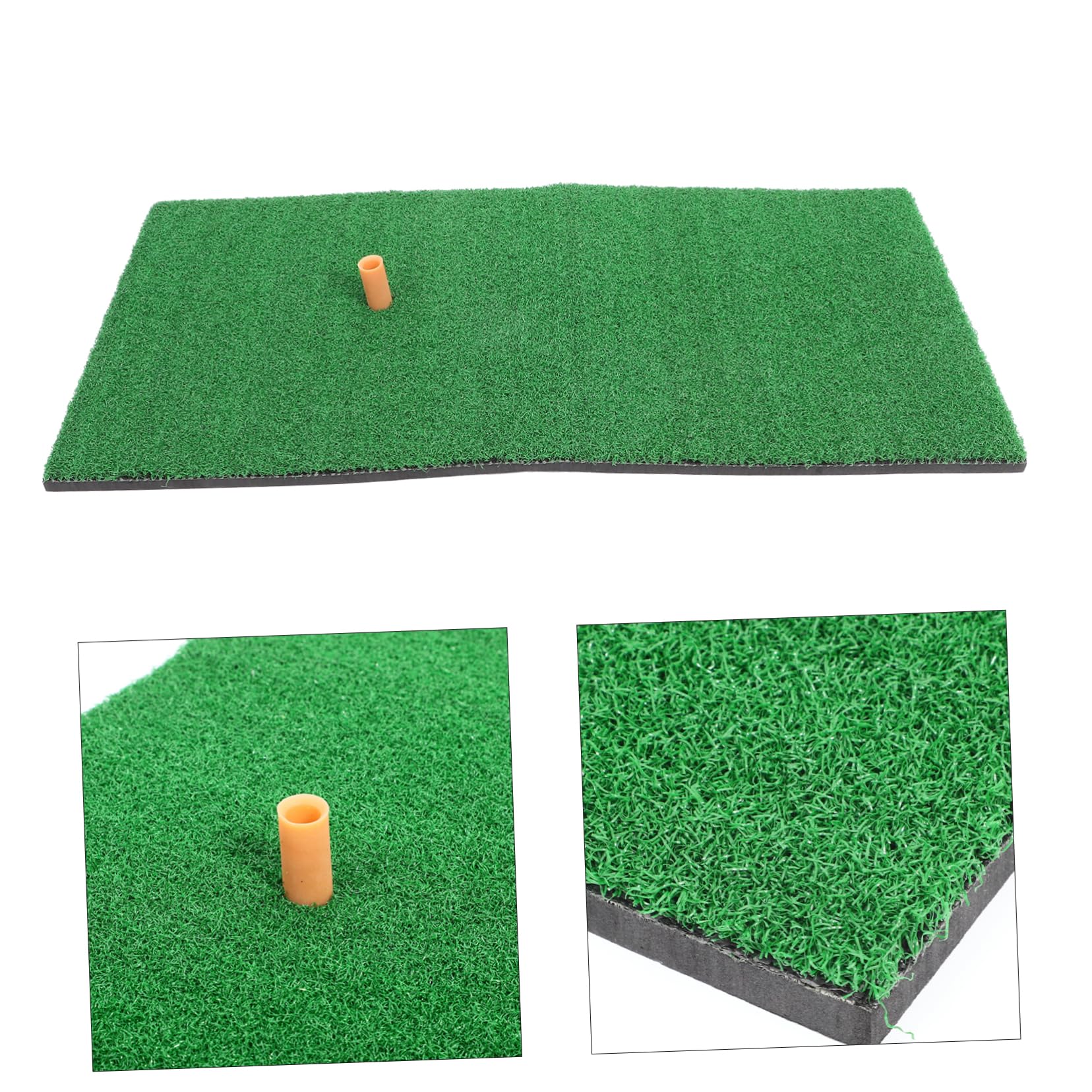GOOHOCHY Practice Mat for Golf 3pcs Portable Hitting Pad Short Fairway Surface Realistic Turf for All Players