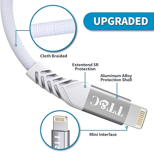 Miniatura 2 de TT&C Cable Lightning corto para iPhone de 1 pie, sincronización y cable de datos de carga para iPhone 1414 Pro14 Pro Max 1313 Pro 1211 XsXs MaxXrX88