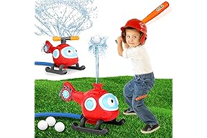 Water Toy Sprinkler Ball Helicopter for Kids Water Play with Hose Attachments