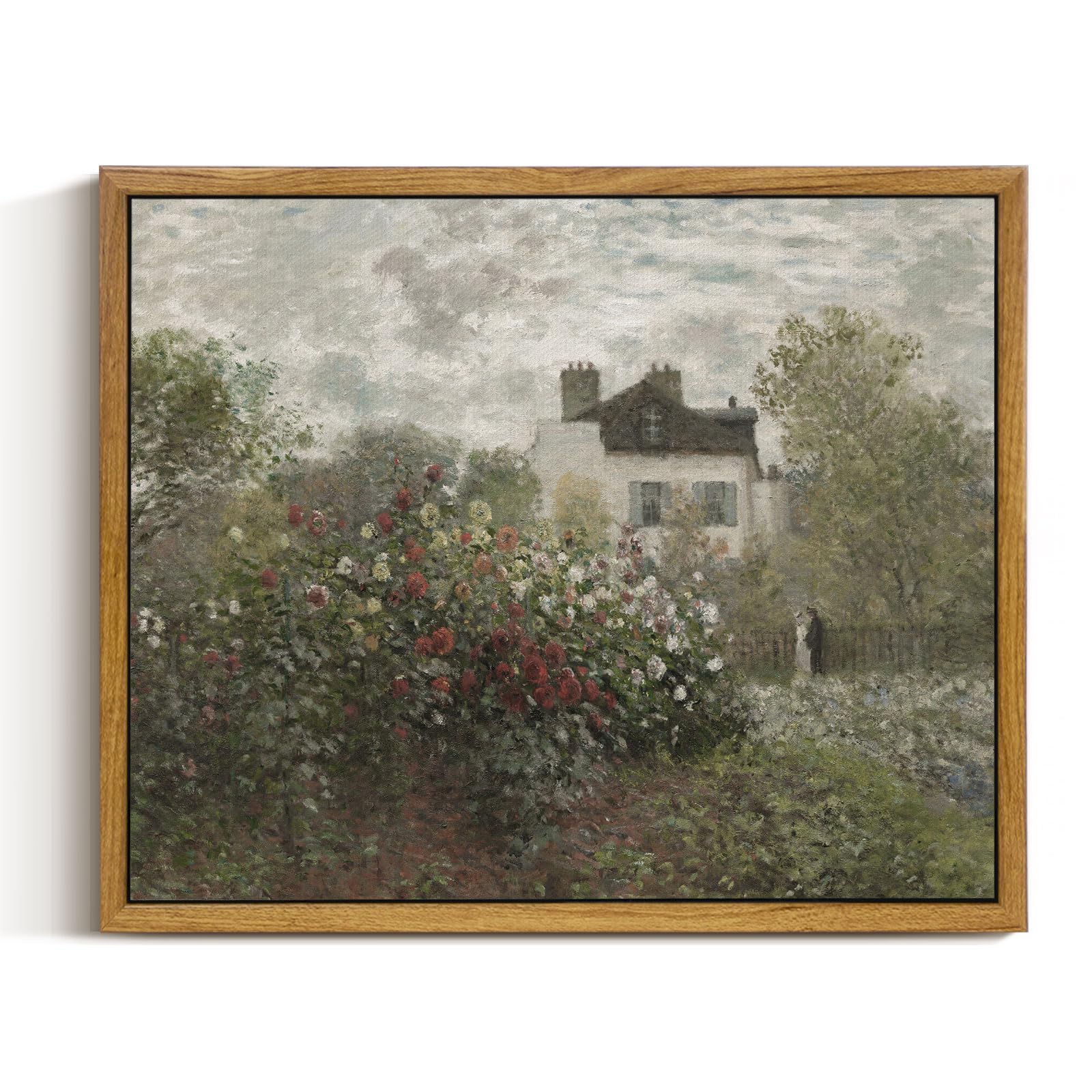 InSimSea Framed Canvas Wall Art, Meadow with Flowers Painting, Landscape for Living Room, Bedroom, Home, Bathroom Decor, 8x10 — view 192