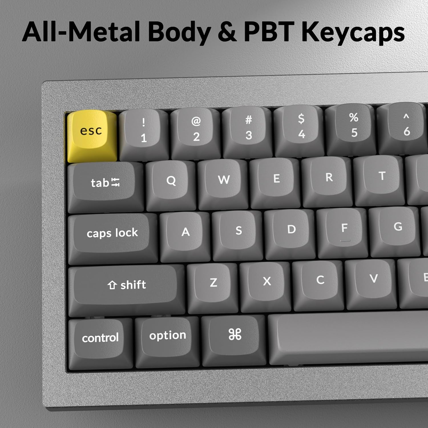 Keychron Q4 Wired Custom Mechanical Keyboard, 60% Layout QMK/VIA Programmable Macro with Hot-swappable Gateron G Pro Blue Switch Double Gasket Compatible with Mac Windows Linux (Gray)