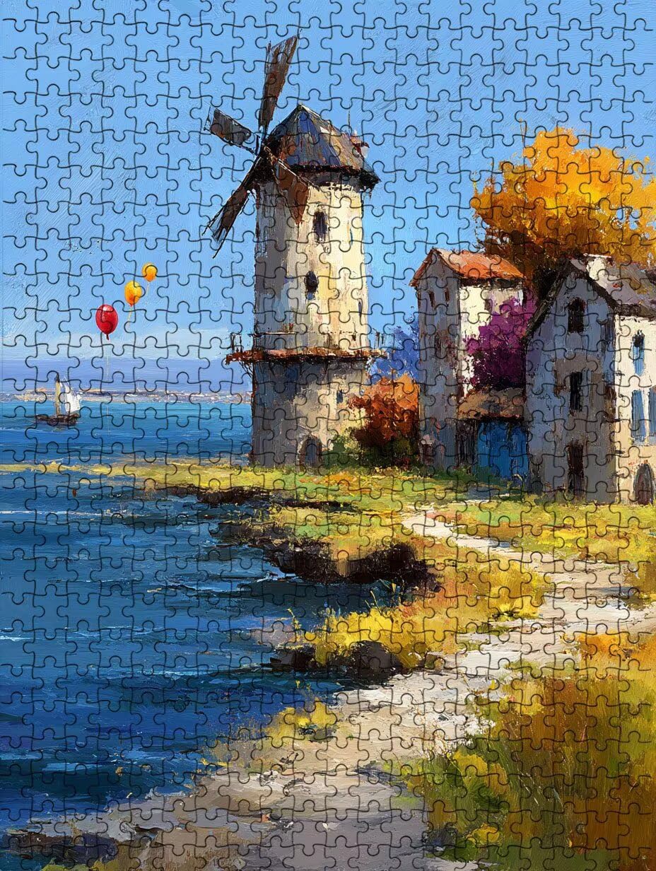 Młyn balonowy, klasyczne puzzle 5000 sztuk dla dorosłych BLQSBGA7-390 | Wyzwanie Zagadki, Gry Logiczne Cała Rodzina, Stres, Wystrój Domu Miłośnicy Puzzle