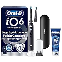 Oral-B iO 6 Spazzolino Elettrico Ricaricabile, 2 Testina di Ricambio